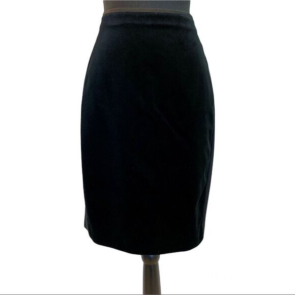 Stella McCartney Black Velvet Paneled Pencil Skirt 46 - Picture 12 of 13